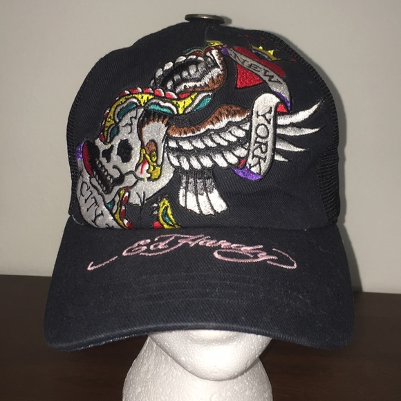Accessories | Ed Hardy Black Cap | Poshmark